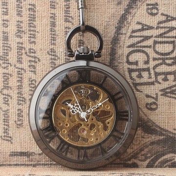 正品迪賽納復古機械懷表手動羅馬懷表男女無蓋兒童老人個性禮物表1入