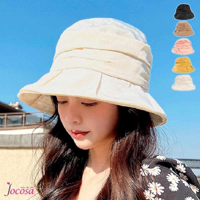 人気 レディース 帽子 ハット 韓国 UV対策 日除け キャンプ ブラック 通販