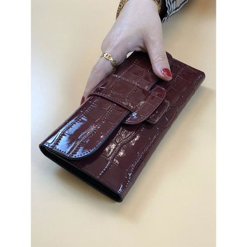 錢包女長款真皮2025新款時尚鱷魚紋大容量折疊式多功能卡包手拿包