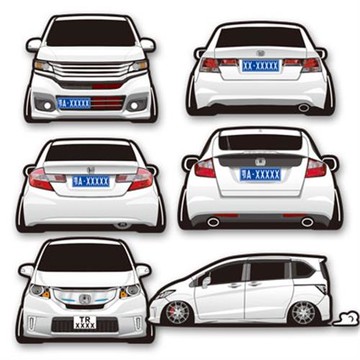 漢魂貼紙適用于本田思域雅閣歌詩圖FREED改裝車貼防刮痕貼 6438