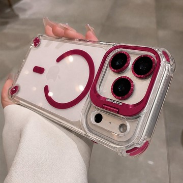四角防摔 鏡頭隱形支架 贈送鏡頭膜 手機殼 適用於iPhone 18 17 16 15 14 13 Promax 防摔殼