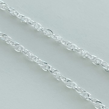 【昕頤珠寶】20吋四方水波足銀鍊