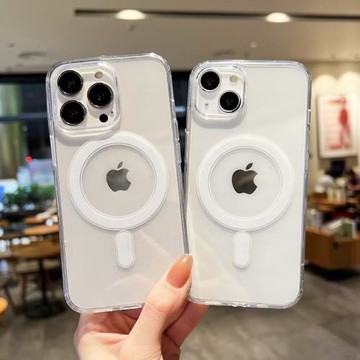蘋果16/17磁力防摔iPhone 16promax手機殼16PRO適用PLUS透明磁吸硬殼15pro蘋果13簡約MagSafe保護套14pm/11/p