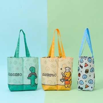 【R.FUN SHOP】JOGUMAN魔術雙杯袋 雙杯飲料袋 恐龍 手搖杯 Brachio 飲料袋 環保提袋 JOG003