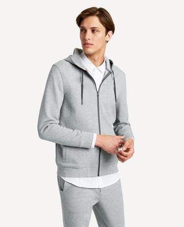 Kenneth Cole | Knit Flex Zip Hoodie in Grey, Size: M