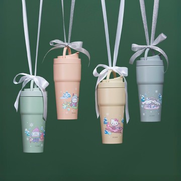 【WOKY沃廚】WOKY x SANRIO 渾圓杯 雙層陶瓷 750ml-附矽膠粗吸管