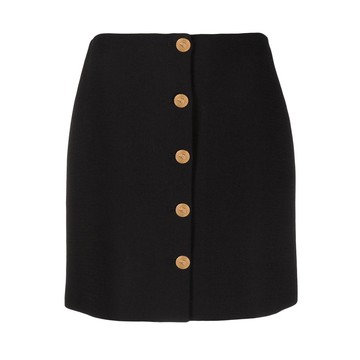 Versace - Black Viscose Blend Medusa Skirt