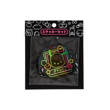 小禮堂 三麗鷗大集合 PET大貼紙組 10枚入 (渋谷霓虹夜)