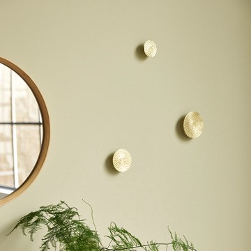 【Hübsch】－991318 黃銅金屬特殊敲紋掛鉤-3件組 掛勾 衣帽架聖