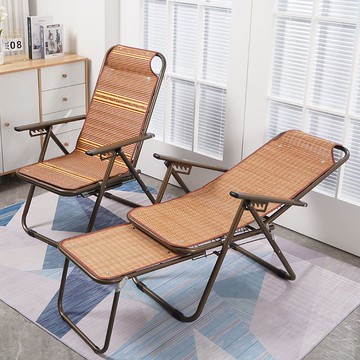 竹躺椅 折疊椅 搖搖椅 午休椅 躺椅 竹躺椅折疊午休椅陽台家用午睡椅子老人夏季涼椅靠背椅竹席拉腳椅『XY37259』