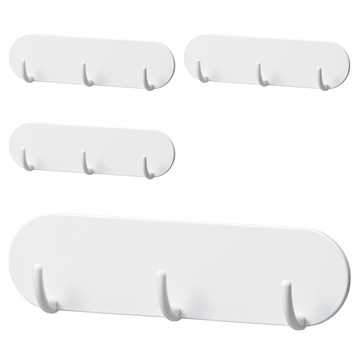 FaSoLa 強力磁性冰箱掛鉤組合 3連掛鉤 Set  白色  2組