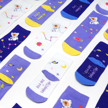 ZILA X Cabbage&Tyler 親子襪 - Izzy 太空夢想家款