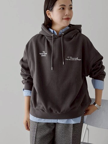 刺繡LOGO休閒抽繩連帽上衣(0H001106400) - AMERICAN HOLIC
