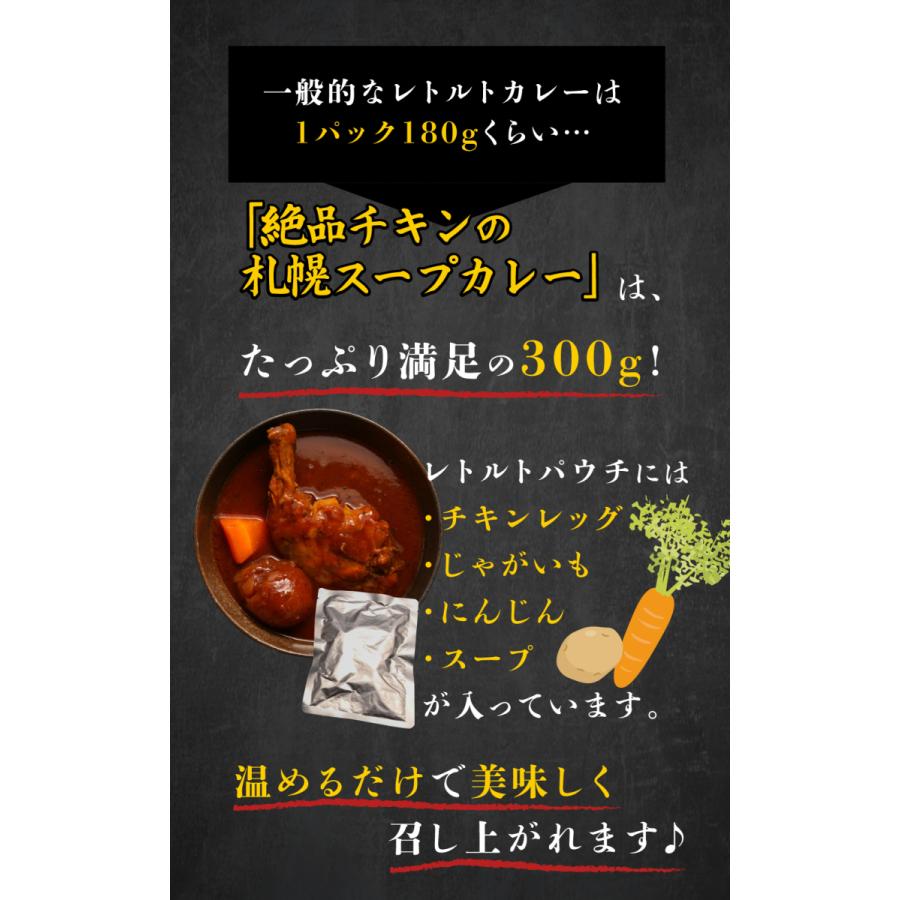 絶品チキンの札幌スープカレー 10食セット スープカレー レトルト 人気 スパイスカレー チキンレッグ 北海道 保存食 非常食 おとりよせグルメ