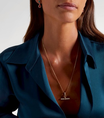 David Yurman DY Madison® 18kt gold pendant with diamonds