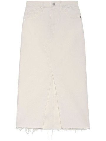 FRAME - The Midaxi denim midi skirt - women - Cotton - 26 - Neutrals