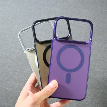 適用蘋果17電鍍款防指紋手提手機殼iPhone17Promax手機殼保護套