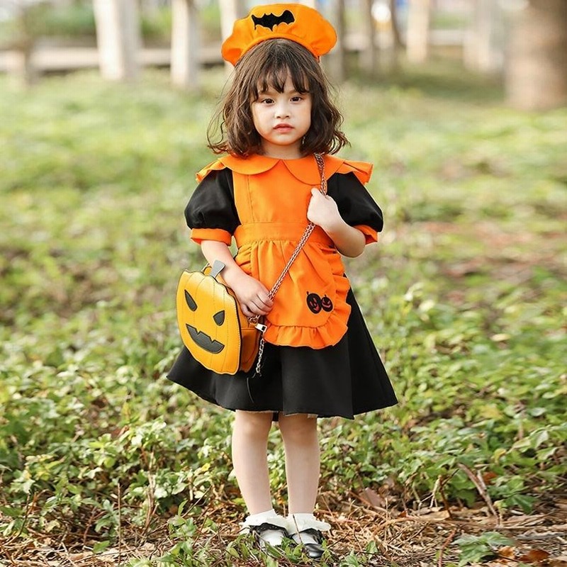 ハロウィン コスプレ 衣装 子供 メイド 定番 かぼちゃ コスチューム 女の子 ハロウィーン衣装 子ども コスチューム ハロウィン 仮装 子供 魔女 魔法使い 通販 Lineポイント最大0 5 Get Lineショッピング