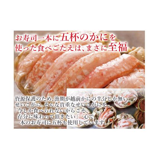 ふるさと納税 福井県 福井市 0962  シャリに負けないネタが自慢！越前せいこがに寿司