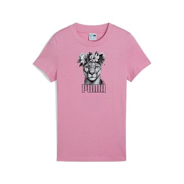PUMA 基本系列Flower Crouwn圖樣短袖T恤 女童