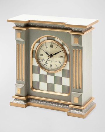 Sterling Check Mantel Clock
