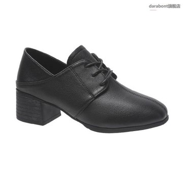 皮鞋女秋冬季英懶復古倫風單鞋一腳蹬人工作網紅鞋軟底系帶仙女鞋