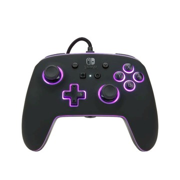 【PowerA】|任天堂官方授權|炫光增強款有線遊戲手把(1510925-01)-黑