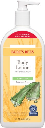 Burt's Bees Body Lotion Aloe & Shea Butter Sensitive 12 oz