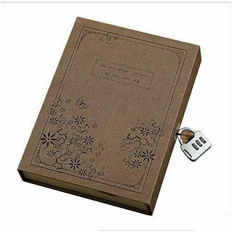 鍵付きノート アンティーク柄 日記帳 ダイアリー 自由帳 メモ帳 手帳 かわいい おしゃれ プレゼント 遊活館 ブラウン 通販 Lineポイント最大get Lineショッピング