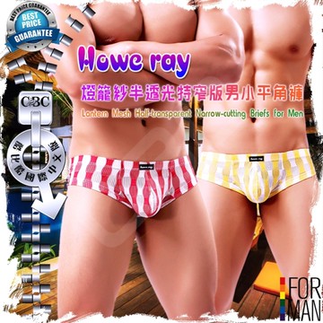 HOWE RAY燈籠紗半透光特窄版男小平角褲 男四角褲 性感貼身 BX0250