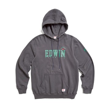 EDWIN｜男裝｜小車圖騰厚長袖連帽T恤