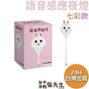 【台灣現貨】 語音夜燈 語音控制 夜燈 小夜燈 月球 智能夜燈 USB燈 感應燈 語音燈 兔兔 兔子