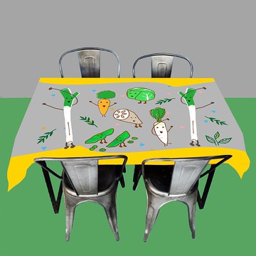 幽默蔬菜 桌布 露營