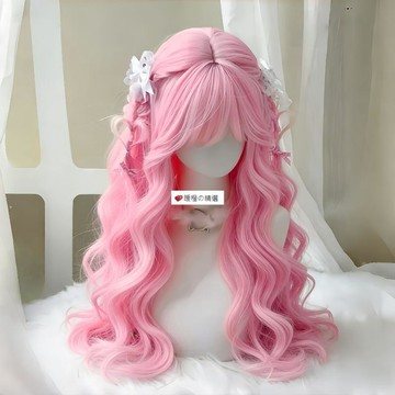 臺灣熱賣☆【可開發票】💕【甜心】假髮女lolita公主長卷發齊劉海時尚自然仿真整頂全頭套女