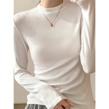 2023早秋西裝內搭打底衫薄款修身顯瘦長袖t恤女洋氣疊穿外穿上衣