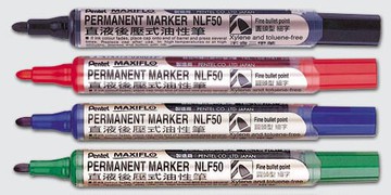 寒暑假必備【史代新文具】飛龍牌Pentel NLF50 1.9mm 圓頭後壓式油性筆(1盒12支)