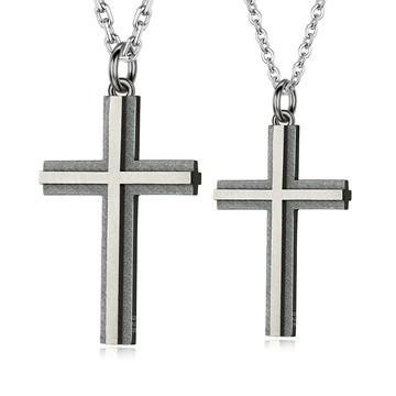 【Giumka】情人節禮物．十字架項鍊．對鍊．純銀．客製化刻字．單個價格