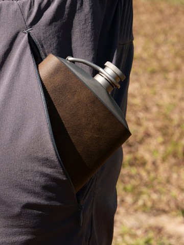 銀蟻純鈦酒壺便捷隨身白酒瓶超輕戶外旅游鈦合金四兩半斤裝可刻字