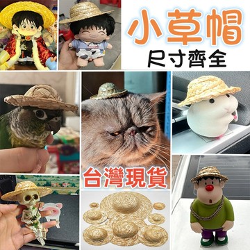 台灣出貨 娃娃變裝 寵物小草帽 娃娃公仔配飾 寵物服飾/寵物帽/草帽/漁夫帽 DIY手工編織迷你小草帽/迷你小草帽