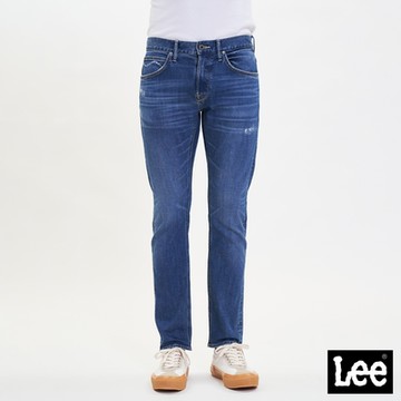 Lee 男款 709 低腰合身小直筒牛仔褲 中藍洗水