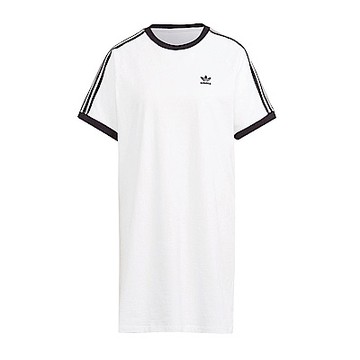 Adidas 3 S RGLN Dress IR8083 女 洋裝 長版上衣 運動 休閒 復古 三葉草 穿搭 白黑