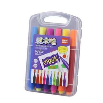 魔術變色水彩筆12入 彩色筆 變色筆 魔幻筆 畫畫筆 繪畫筆 塗鴨筆