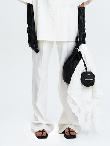 Tailored Linen Trousers [White]