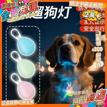 免運費🚀【網紅款】寵物發光吊墜項圈掛件可充電幼貓狗狗LED夜光遛狗燈LGD