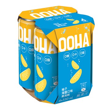 OOHA氣泡飲柚子海鹽330ml
