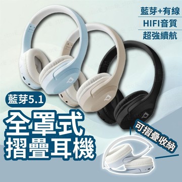 【保固+免運】全罩式藍牙耳機 內建麥克風 Type-C充電 音樂控制鍵 可接音源線 可折疊收納 台灣現貨