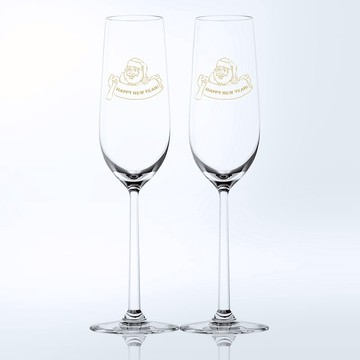 聖誕禮物|訂製雕刻香檳對杯 交換禮物客製化禮物送朋友文字雕刻