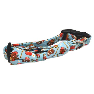 CHIP 'N' DALE 寵物蝴蝶結頸圈 BF024-3 - 迪士尼授權  30~42 x 2cm  奇奇蒂蒂 藍色  1個