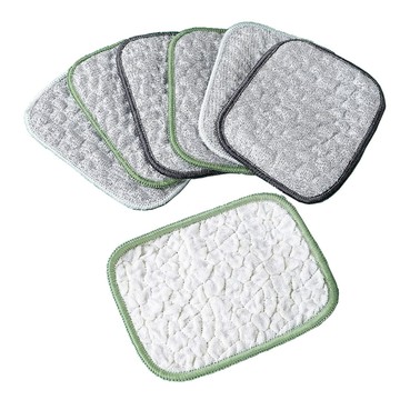 抹布 【晴安居】乾濕兩用吸油去汙多層棉紗抹布 雙面可用起泡綿密清潔抹布-2入