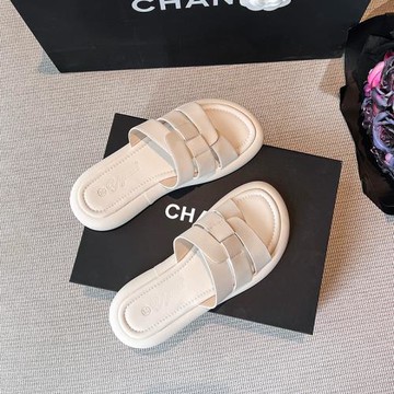 法式氣質厚底拖鞋女夏外穿時尚2025年新款夏季女士配裙子海邊涼拖